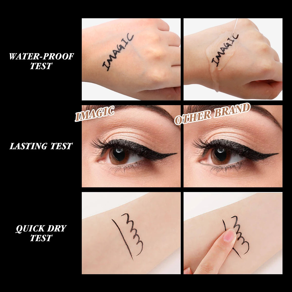 IMAGIC 1PCS Pro Eyeliner Waterproof Liquid Type Makeup Eye Liner Nature Long Lasting For Women Beauty Cosmetics
