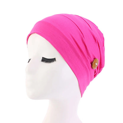 New Womens Soft Muslim Comfy Chemo Cap Sleep Turban Hat Liner for Cancer Hair Loss Cotton Headwear Head wrap Hair accessories
