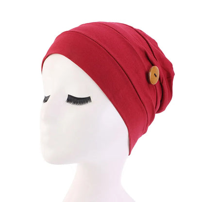 New Womens Soft Muslim Comfy Chemo Cap Sleep Turban Hat Liner for Cancer Hair Loss Cotton Headwear Head wrap Hair accessories