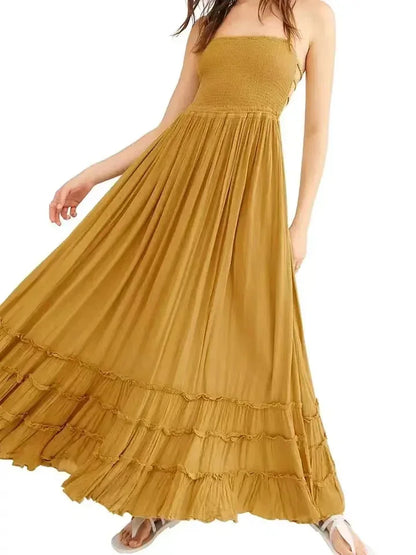 2025 Beach Dress Sexy Dresses Boho Bohemian People Holiday Summer Long Backless Cotton Women Party Hippie Vestidos Mujer Ethnic
