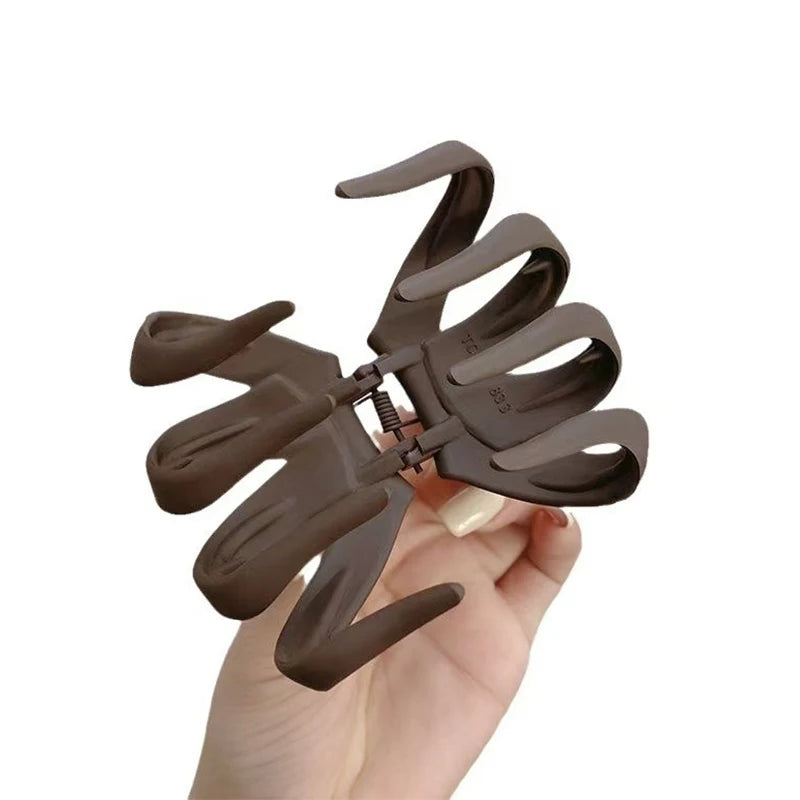 Elegant Solid Pumpkin Shape Plastic Hair Claw For Women Back Head Headband Hair Claw Clip Hairpin Fashion Hair Accessories
