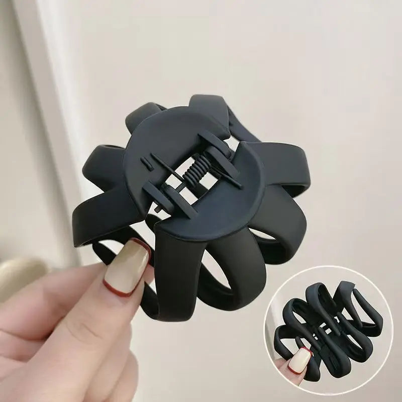 Elegant Solid Pumpkin Shape Plastic Hair Claw For Women Back Head Headband Hair Claw Clip Hairpin Fashion Hair Accessories