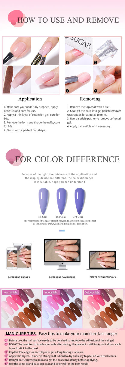 Gel Extension Ongles 7,5 ml UV/LED