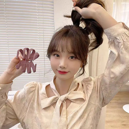 Elegant Solid Pumpkin Shape Plastic Hair Claw For Women Back Head Headband Hair Claw Clip Hairpin Fashion Hair Accessories