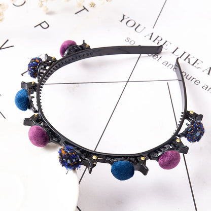 Double Layer Bands Clip Hairbands Fashion Plastic Braided Headband Punk New Knitting Womens Headwear Hair Accessories Pearl