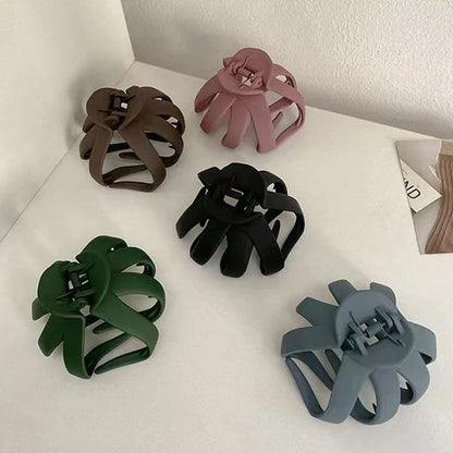 Elegant Solid Pumpkin Shape Plastic Hair Claw For Women Back Head Headband Hair Claw Clip Hairpin Fashion Hair Accessories