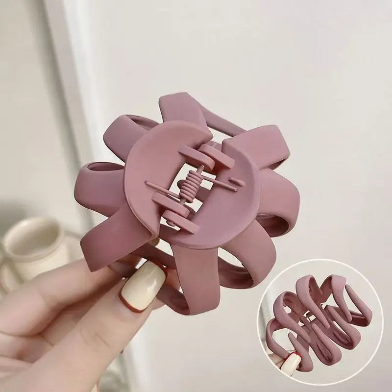 Elegant Solid Pumpkin Shape Plastic Hair Claw For Women Back Head Headband Hair Claw Clip Hairpin Fashion Hair Accessories